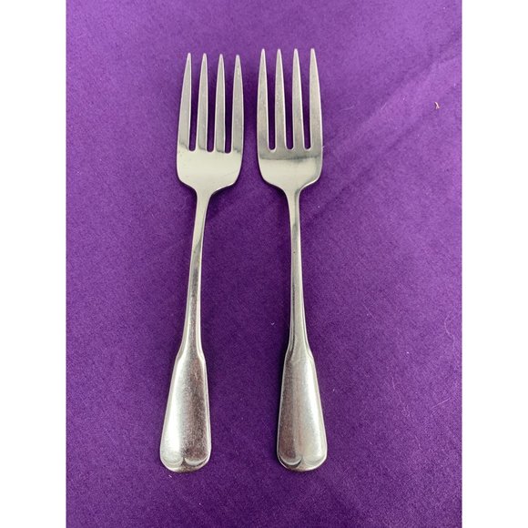 Oneida Two Salad Forks Flatware Patrick Henry Stainless Scratches - Picture 1 of 6